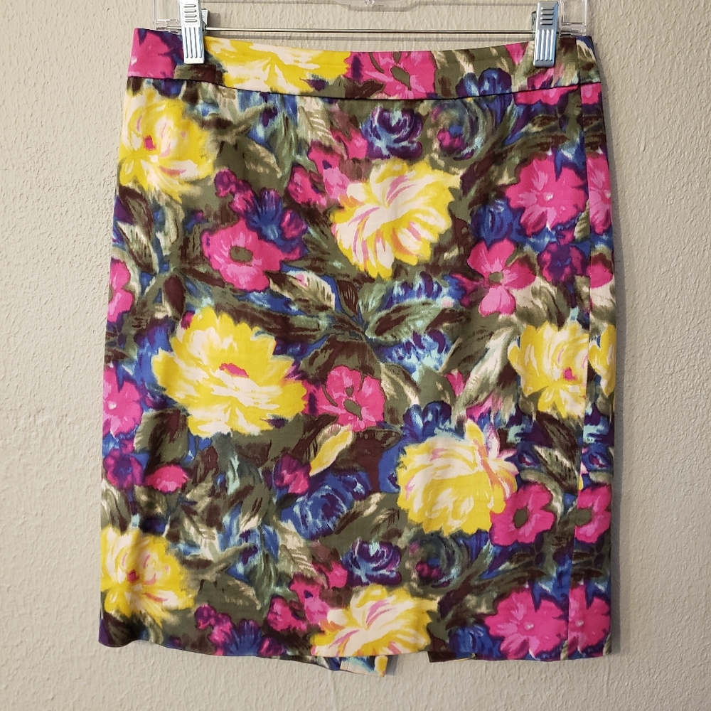 J.Crew Floral Pencil Skirt